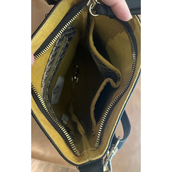 Spartina 449 Crossbody LORELEI Hipster Bag Slate Colored herringbone pattern - Picture 8 of 10